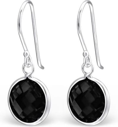 Montebello Oorbellen Caley Black - 925 Zilver E-Coating - 10x25mm
