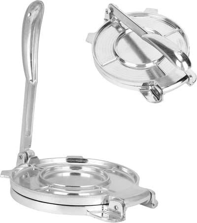 Tortilla Pers - Deeg Maker - Zelfgemaakte Tortillas - Aluminiumlegering - 22 x 16 cm - Zilver