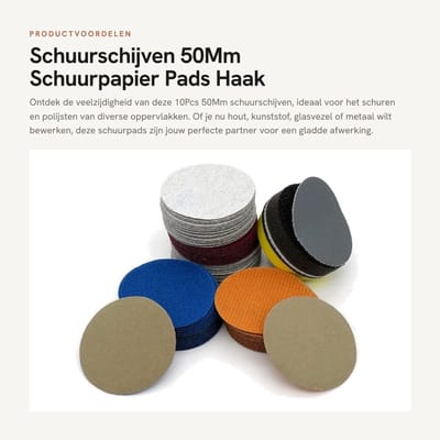 Dailygoods- Schuurschijven 50mm - 10 Stuks - 10000 Grits - Antistatisch - Waterdicht - Geschikt voor Nat/Droog Gebruik - Schuurpapier