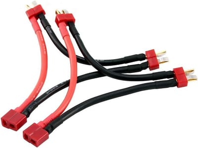 ByShane - 2 stuks T-Plug Serie Connector met Deans Style stekkers 12AWG 10cm Batterij Connector Adapter - Handige connector voor batterijen