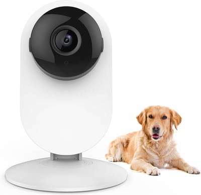 ApexArte® Hondencamera - Huisdiercamera - Babyfoon met Camera en App - Baby Monitor - Full HD - Wit