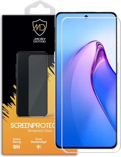 MobyDefend Screenprotector - Geschikt voor Oppo Reno8 Pro - Case-Friendly Screensaver - Gehard Glas