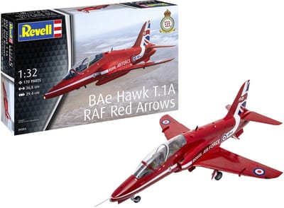 Revell Modelbouwpakket Militaire voertuigen - 04284 BAe Hawk T.1A - Royal Air Force Red Arrows - Straaljager Plastic - 1:32 - Modelbouw