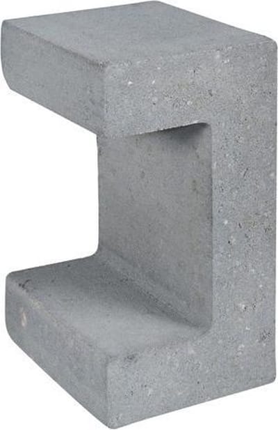 U-element grijs 15x20x30 cm
