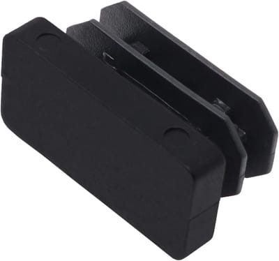 32 Stuks Zwarte Vierkante Lamellenstoppen voor Meubels - Inzetdoppen 15x30 mm
