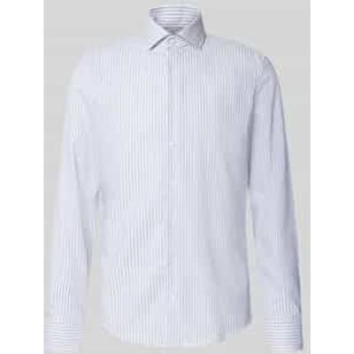 slim fit zakelijk overhemd van 100% katoen model 'Spread Kent'