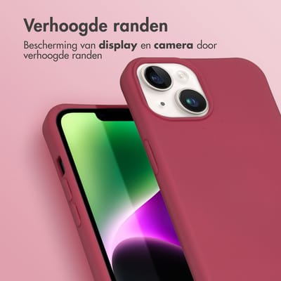 imoshion Hoesje - Geschikt voor Apple iPhone 14 - Color Backcover met afneembaar koord - Red Raspberry