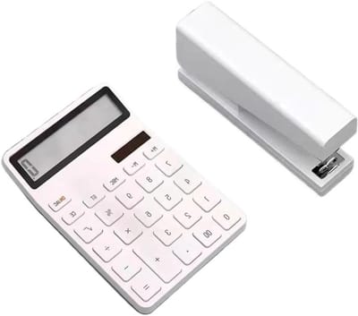 Bureaunietmachine - Nietmachine kantoor - Documenten nieten - Veeraangedreven snellaadknop - 120x58x29mm - Wit