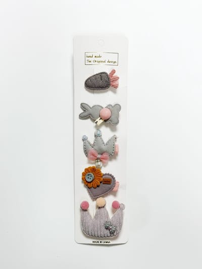 DW4Trading Baby en Kinder Haarspeldjes - Haarclipjes - Haar Accessoires - Set van 5 Stuks Type 4