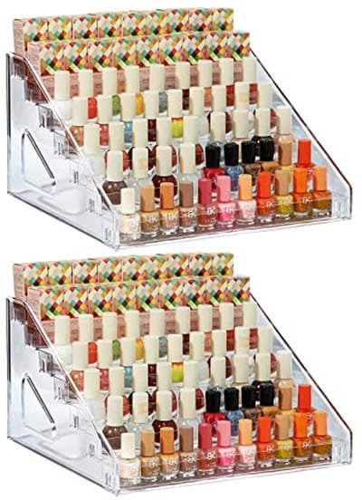 Nagellak Organizer 84 Flessen - Gelaagd Acryl Make-up Display Rack - Voor Nagellak, Tattoo-Inkt en Essentiële Oliën