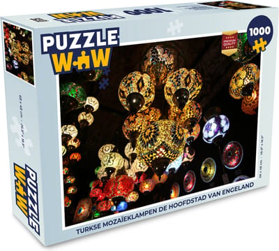 Puzzel Turkse Mozaïeklampen de hoofdstad van Engeland - Legpuzzel - Puzzel 1000 stukjes volwassenen