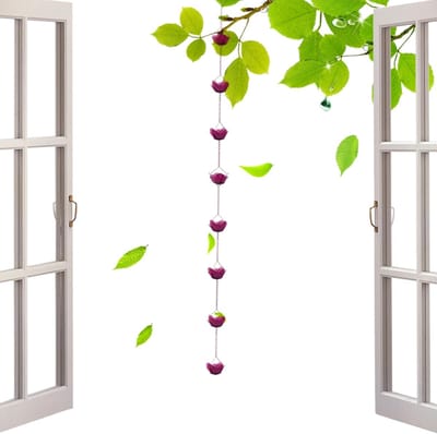 Regenkettingen Metaal - Waterafvoer Ketting - Dakgoot Decoratie - Rozenmotief Design - 11.5x88.6 cm