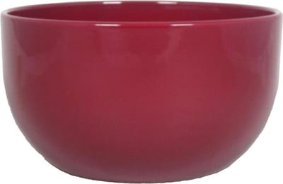Floran Plantenpot schaal - wijn rood - glanzend - H14 x D16 - bloempot