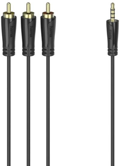 Hama Verbindingskabel 3,5-mm-jack-stekker 4-pol. - 3 Cinch-stekker 1,5 M