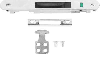Dailygoods- Schuifdeurslot Roestvrij Staal - Deurslot voor Glazen Schuifdeuren - Modern Design - Toepassing voor Ramen - Inclusief Accessoires - Afmetingen 19,8 x 2,8 cm