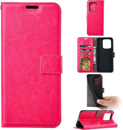Portemonnee Book Case Hoesje Geschikt voor: Xiaomi Redmi 12C - Roze