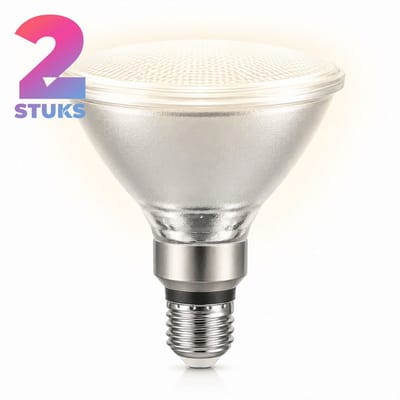 2x Reflector Halogeenlamp E27 - 80W - Warm Wit Licht (3000K) - 1000 lm - 2 jaar - Dimbaar - PAR38 - 38°