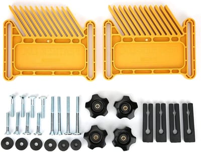 Houtbewerking Feather Board - Timmerwerk Hulp - Frezen Zagen - Verhoogt Wrijving - 2-delige Set - Geel