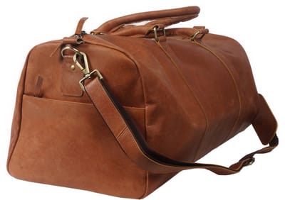 Cargro – 100% Lederen Weekendtas - Handgemaakt - Unisex - Reistas - Sporttas - Duffel bag - 100% Luxe Top-Grain Leer – Weekender 06 Bruin
