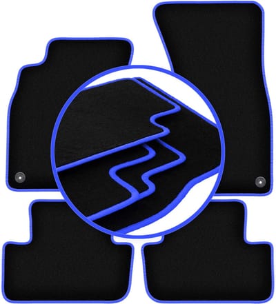 CARLUX-BLUE automatten voor: Audi A4 B8 sedan, stationwagen, avant, allroad (2007-2015)