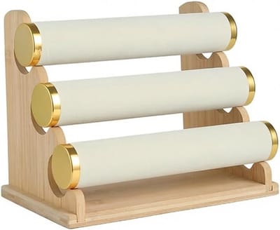 Sieraden Organisator - Sieraden Display - Sieraden Opbergen - Afneembaar Drie Lagen - 30x18x8 cm - Wit