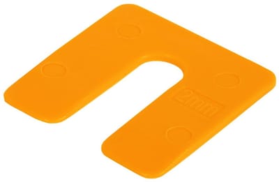 Radix uitvulplaatjes – 2 mm – 50x47 mm – oranje (48 stuks) – kunststof stelwiggen voor montage & afwerking