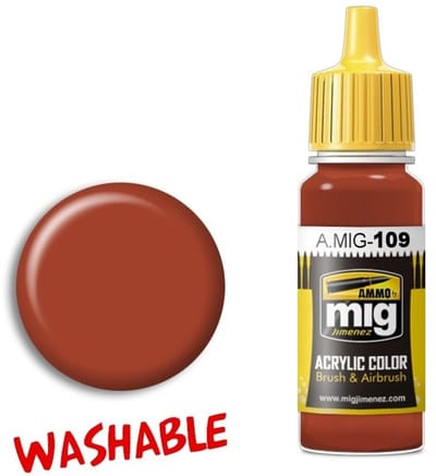 AMMO by Mig Jimenez Hobbyverf Acrylverf - MIG 0109 Washable Rust - Acryl Verf flesje - 17 ml