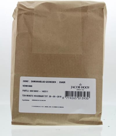 Jacob Hooy Damianablad gesneden 250 Gram