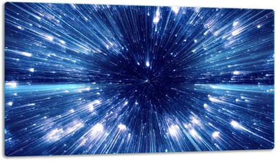 TMK ArtDeko - Snijplank - Glazen Beschermplaat - 52x30 cm - Blauw