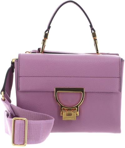 COCCINELLE Leren schoudertas handtas Arlettis Signature Handbag Grained Leather Jellyfish paars