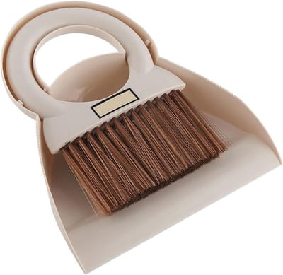Stofblik en borstel - Bureau reiniger - Bureau opruimen - Compact ontwerp - 1 x 1 x 1 cm - Veelkleurig