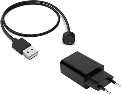 Oplader met adapter geschikt voor Xiaomi Mi Band 7 / 6 / 5 - Strap-it Oplaadkabel - charger - lader