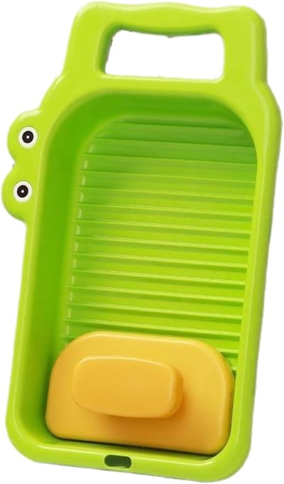 Oneay Mini-wasbord, draagbaar wasbord in de vorm van een krokodil, handwasbord voor kinderen, geschikt voor studentenkamers, reizen, kamperen, gezinnen en school.