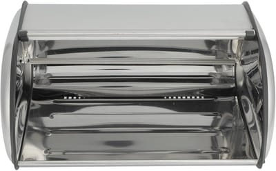 Broodtrommel Roestvrij Staal - Brood Opslag - Keuken Aanrecht - Grote Capaciteit Roltop - 37x25x16 cm