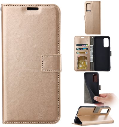 Portemonnee Book Case Hoesje Geschikt voor: Samsung Galaxy A52s 5G / A52 5G goud