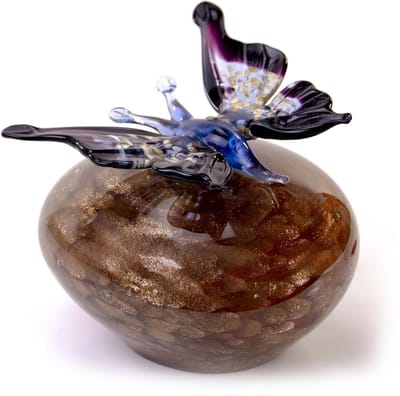 Loranto - Urnen - Mini Urn Vlinder - Luxe Urn van Glas - Kleine urn