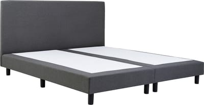 Boxspring Serenity - 140x210 Zonder matras - Antraciet Glad - AVV Matrassen