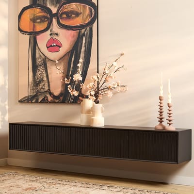 Starfurn - Tv meubel Madison - Zwart - 35x200x30 cm