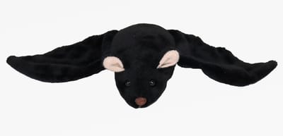 Cornelissen Knuffeldier Vleermuis - zachte pluche stof - premium knuffels - zwart - 24 cm