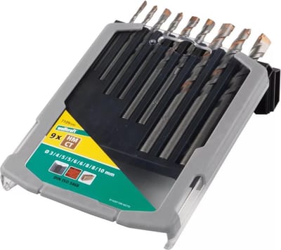 wolfcraft - Boorset voor beton - Ø 3 tot 10 mm - Boor set 9 delig - 7109000