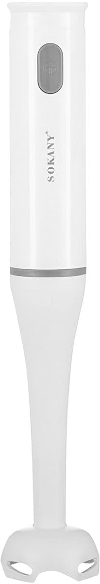 Sokany, Staafmixer 200W met 2-Laags Roestvrijstalen Mes, Wit