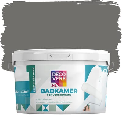 Decoverf badkamerverf 2.5L authenthiek grijs