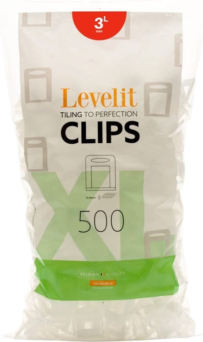 XXL by Levelit - Leveling Clips XL - 3mm - 500 stuks - 22-30mm tegeldikte