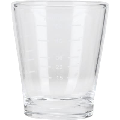 Tasse à café de 80 ml avec balance en verre doseur de lait pour la maison, le bureau, le café, transparente white
