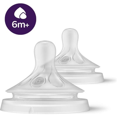 Philips Avent vervangspenen Natural Response - Maat 6 - 6+ maanden - Voor pap of dikke voeding - 2 stuks - BPA-vrij
