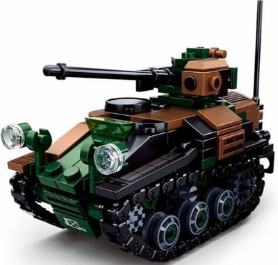 Sluban Small Tank Wiesel AWC bouwspeelgoed kinderen vanaf 8 jaar – Constructiespeelgoed modelbouw – bouwdoos met 245 bouwstenen – M38-B0750