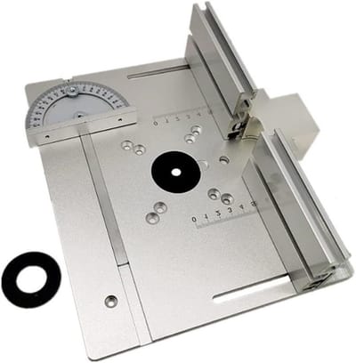 Freestafel Inlegplaat - Houtbewerking Paneel - Precisie Houtbewerking - Aluminium CNC Profiel - 240x200mm - Zilver