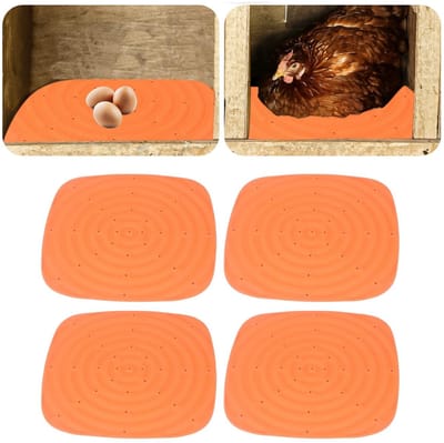 Allecto - Kip Nesting Pads - Wasbare Nestbox Kussens - Herbruikbare Eierleggende Matten - Oranje - Pluimvee Nest Box Pads - Geschikt voor Kippen - ...
