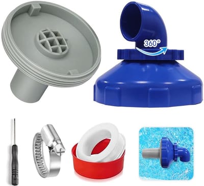 360° Roteerbare Zwembad Inlaat - 6 stuks - Poolkraan verstelbaar - Pool uitlaatkraan met Pool aansluiting accessoires - geschikt voor Intex Bestway Pool uitlaat uitstroom accessoires Ø32