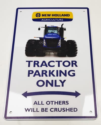 Metalen wandbord - New Holland - Mancave - Wand Decoratie - Metal sign - Mancave decoratie - Decoratie - Metalen borden - Tekst borden - Metalen bord